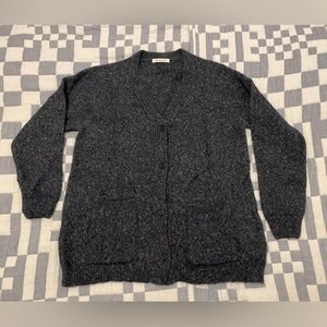 Dark navy heather cardigan, masscob